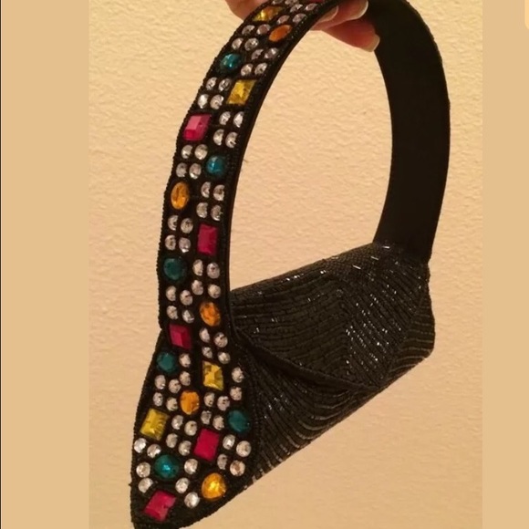 Metro Handbags - FRENCH METRO CLUTCH BAG Hand Beaded Jewels Evening Bag. Hand Made in FRANCE!